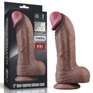 11'' Handmade Dual Density XXL Silicone Realistic Dildo with Hyper-Realistic Veins